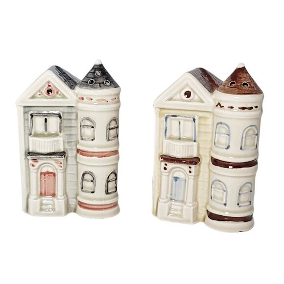 Vintage 1981 Otagiri OMC Japan Victorian House Salt and Pepper Shaker Set READ - Picture 1 of 9
